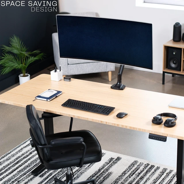 Alt view image 7 of 7 - VIVO Premium Aluminum Heavy Duty Single Monitor Arm for Ultrawide Monitor up to 40 inches and 30 lbs, Desk Mount Stand, Pneumatic Height, Max VESA 100x100, Black, STAND-V110Q