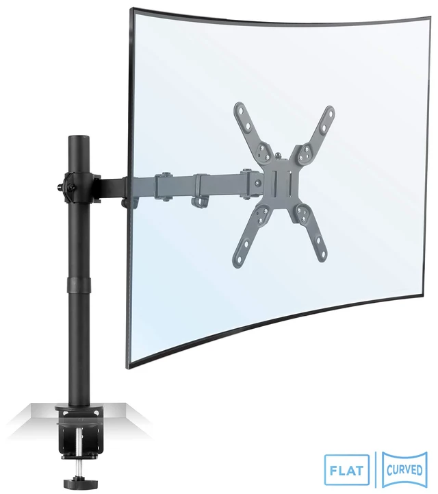 Alt view image 2 of 7 - Mount-It! Large Monitor Desk Mount, VESA 200, up to 42" | Full motion arm with clamp and grommet base fits large and ultrawide monitors.
