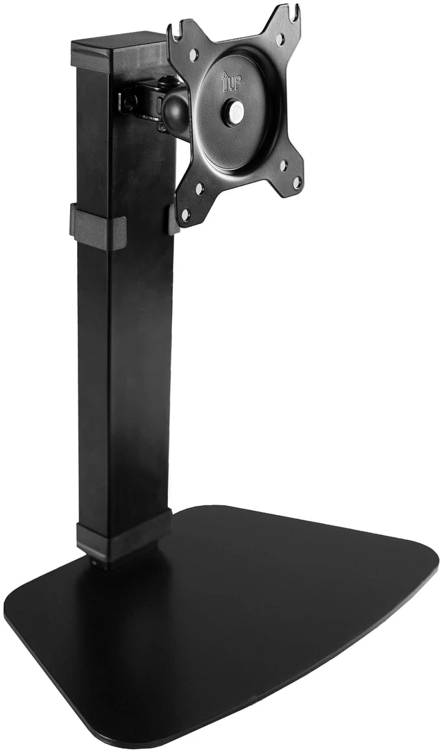 Main image of Mechanical Free Standing Single Monitor Mount Desk Stand, Tall Height Adjustable Arm for Screens up to 32 inches, Black, STAND-V001V