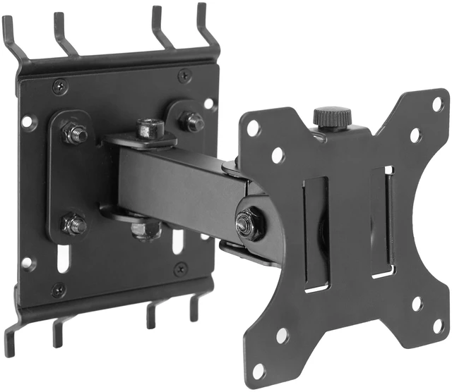 Main image of VIVO Black Single Monitor Pegboard Mount, Up to 32 in Screens, MOUNT-PB2A | Extension Arm, Articulating Bracket, Solid Steel, Fits Peg Boards up to 0.25 in Thick with 1 in Hole Spacing, Holds 17.6 lbs