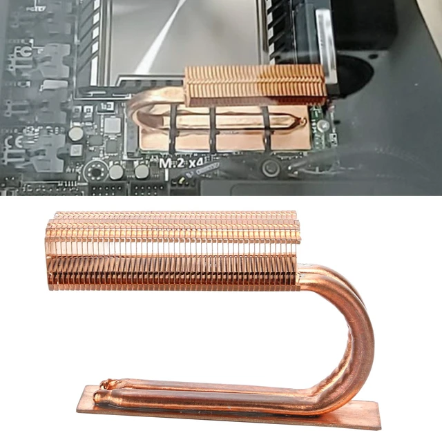 Alt view image 6 of 7 - M.2 SSD Heatsink, M.2 2280 Solid State Drive Cooler, Copper SSD Heat Sink with Heat Dissipation Film for M.2 2280 SSD, Computer Accessories
