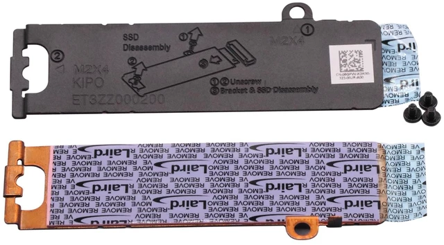 Alt view image 2 of 7 - NEW M.2 2280 SSD Heatsink Thermal Shield Caddy Replacement for 6GFVV Dell G15 5530 5531 5535 G16 7630 7635 Solid State Drive M2 2280 SSD Bracket 06GFVV