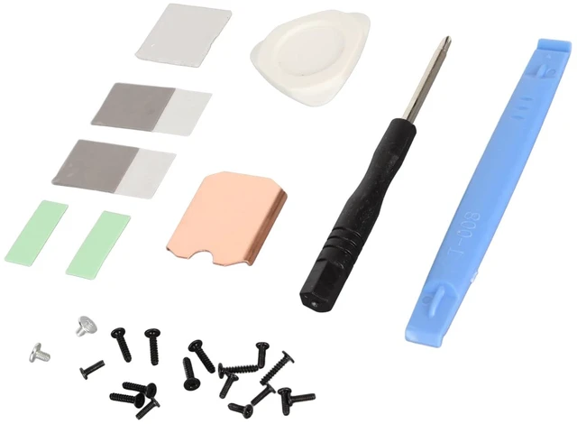 Main image of Steam Deck SSD Heatsink Thermal Pad, M.2 2230 NVME SSD Copper Heat Sink Cooling Thermal Pastes Back Cover Opening Tools, Replacements Screwdriver Repair Kit for SSD