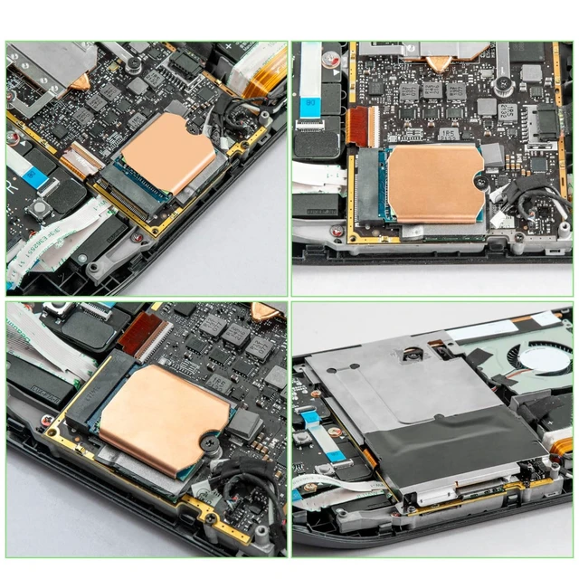 Alt view image 4 of 7 - Steam Deck SSD Heatsink Thermal Pad, M.2 2230 NVME SSD Copper Heat Sink Cooling Thermal Pastes Back Cover Opening Tools, Replacements Screwdriver Repair Kit for SSD