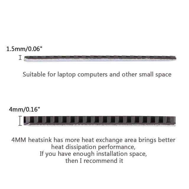 Alt view image 5 of 7 - icepc M.2 Heatsink for PS5 PCI-E NVME 2280 SSD Graphene Coating Copper Heat Sink, High Performance SSD Radiator with Thermal Conductive Adhesive for Laptop PC 2280 NGFF Cooler(70x20x4.0mm)