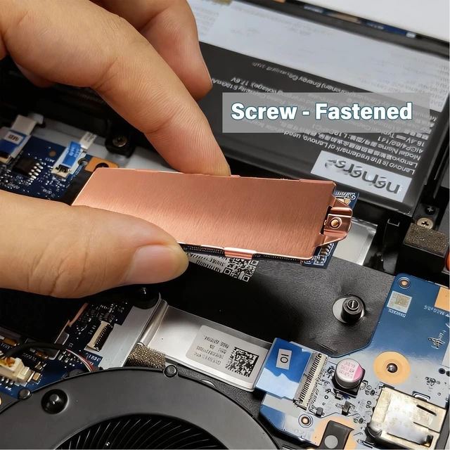 Alt view image 7 of 7 - ORTREE M.2 2242 to 2280 SSD Expansion Adapter with Copper Heatsink Kit | Converts 2242 NVMe SSD to 2280 Size. Pure Copper Heatsink + Thermal Pad for Cool Stable Run. Fits Laptops Desktops PS5 Pi 5