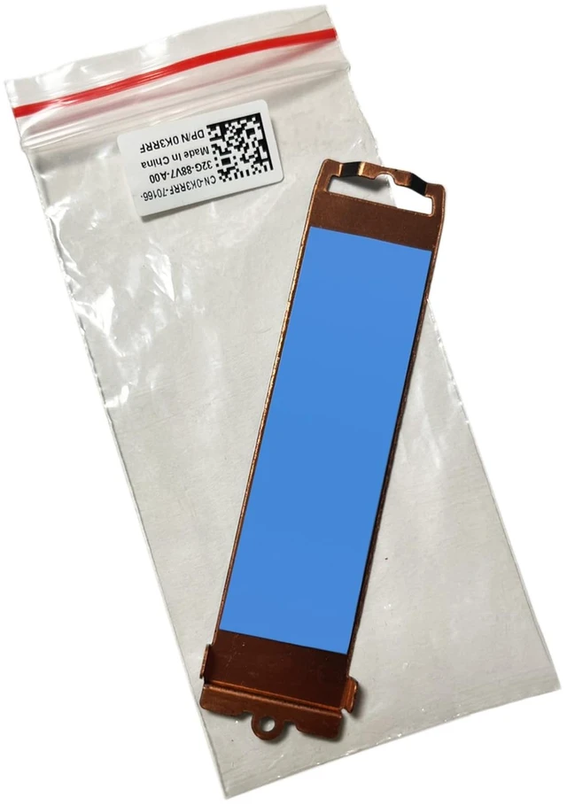 Main image of BestParts M.2 2280 Solid State Drive Heatsink Shield Caddy Replacement for Dell Alienware M16 M18 R1 NVME Bracket Blue Thermal Material K3RRF