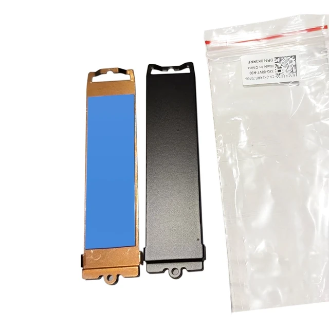 Alt view image 3 of 5 - BestParts M.2 2280 Solid State Drive Heatsink Shield Caddy Replacement for Dell Alienware M16 M18 R1 NVME Bracket Blue Thermal Material K3RRF