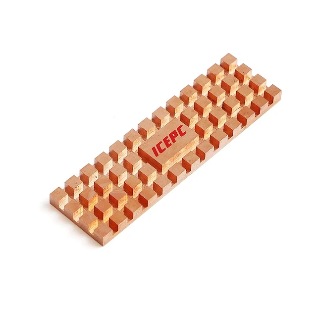 Alt view image 4 of 7 - icepc M.2 Heatsink for PS5 2280 SSD Pure Copper Heatsink Kit Cooler Heat Sink with Silicone Based Thermal Pad for Cooling M.2 NVME SSD (70x20x4mm)