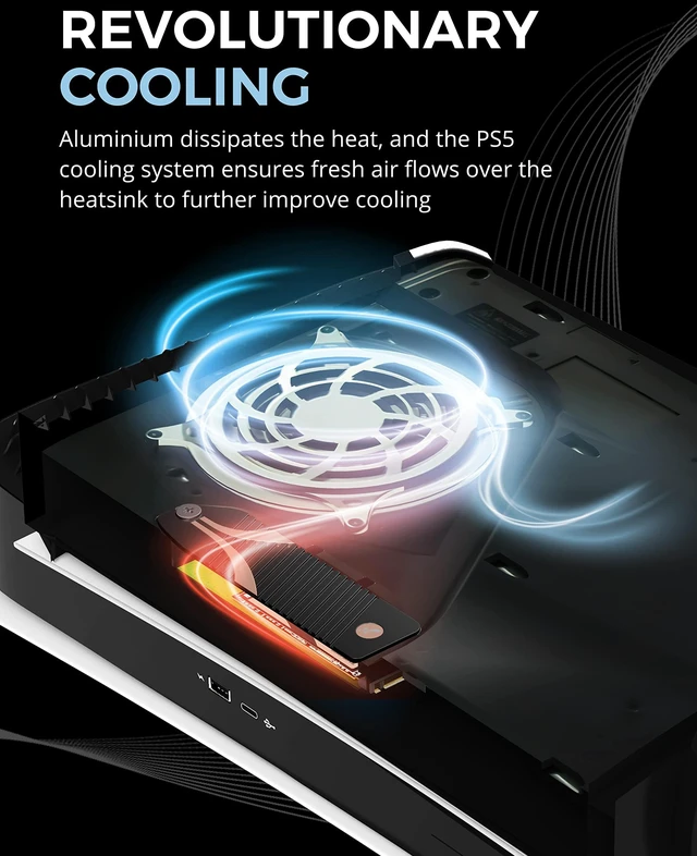 Alt view image 4 of 6 - SABRENT M.2 NVMe PS5 heatsink (SB-PSHS)