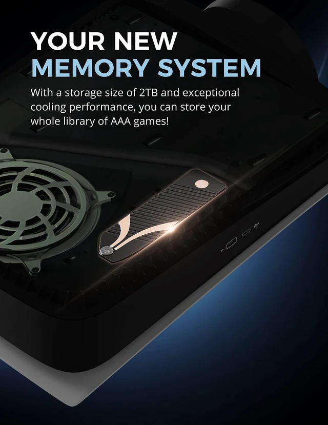 Alt view image 6 of 6 - SABRENT M.2 NVMe PS5 heatsink (SB-PSHS)
