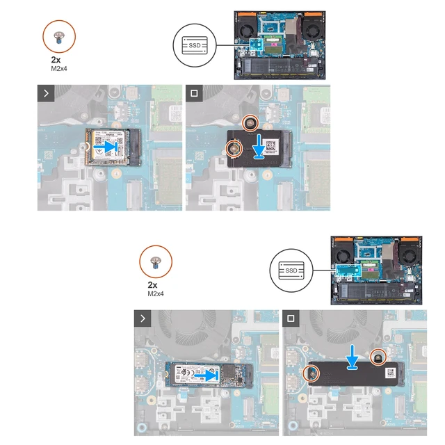 Alt view image 5 of 5 - Deal4GO M.2 2280 SSD Heatsink Thermal Shield 6GFVV w/ SSD2 Support Bracket X8GH8 Replacement for Dell G15 5530 5535 G16 7630 7635