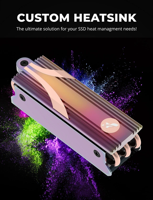 Alt view image 2 of 6 - SABRENT M.2 2280 SSD Rocket Gaming Edition Heatsink (SB-GHSK)