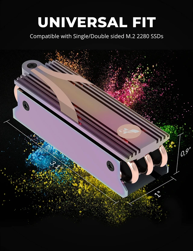Alt view image 5 of 6 - SABRENT M.2 2280 SSD Rocket Gaming Edition Heatsink (SB-GHSK)