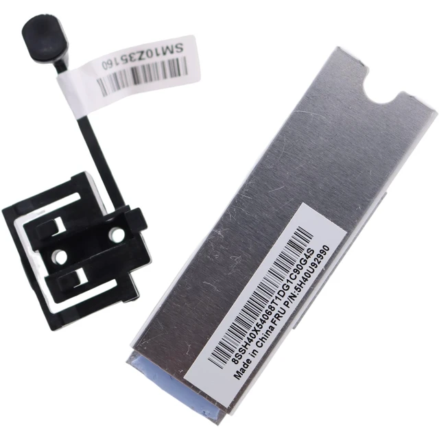 Alt view image 6 of 7 - Deal4GO M.2 SSD Support Bracket 5M10U50407 w/ 2280 Heatsink Thermal Pad 5H40U92990 Replacement for Lenovo ThinkCentre M70s M70t M80s M80t M90s M90t P350