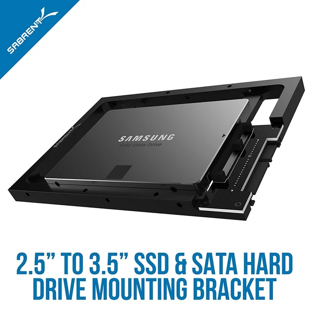 Alt view image 2 of 7 - SABRENT 2.5in SSD/HDD to 3.5in Bay Adapter Kit (BK-PCBS) | Mounts a 2.5" SSD or SATA HDD into a desktop 3.5" bay; adapter bracket; screws included