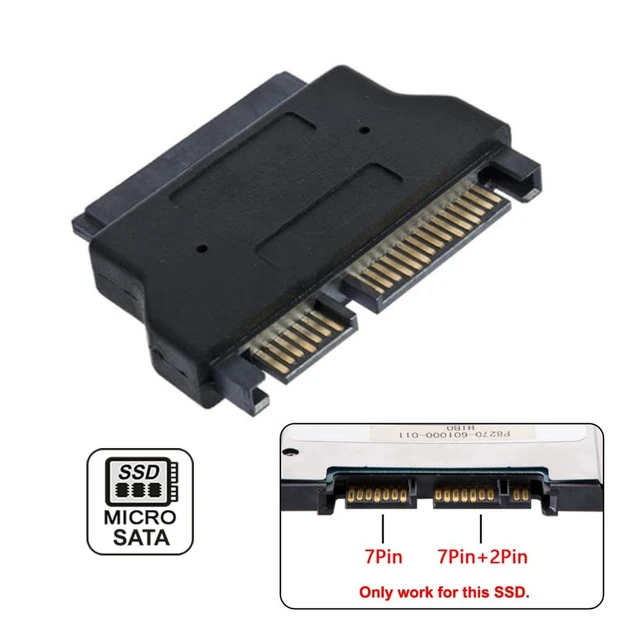 Alt view image 4 of 7 - JSER 1set USB 3.0 to SATA 22Pin & SATA to 16Pin Micro SATA Adapter for 1.8" 2.5" Hard Disk Driver with Extral USB Power Cable