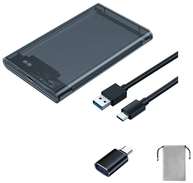 Main image of 2.5 Inch Hard Drive Enclosure Type-C USB 3.1 3.0 to Sata 6gbps Computer External HDD Enclosure for Ssd & HDD 9.5mm 11mm External Hard Drive Case Drive Box