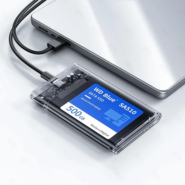 Alt view image 2 of 7 - 2.5 Inch Hard Drive Enclosure Type-C USB 3.1 3.0 to Sata 6gbps Computer External HDD Enclosure for Ssd & HDD 9.5mm 11mm External Hard Drive Case Drive Box