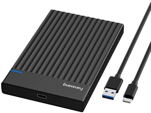 Main image of fanxiang 2.5" Hard Drive Enclosure, SATA to USB C Adapter/Reader, MS26 | USB 3.2 Gen 1 (5Gbps), Tool-Free, External Hard Drive Enclosure for 7mm/9.5mm 2.5 inch SSD HDD up to 4TB, Supports UASP