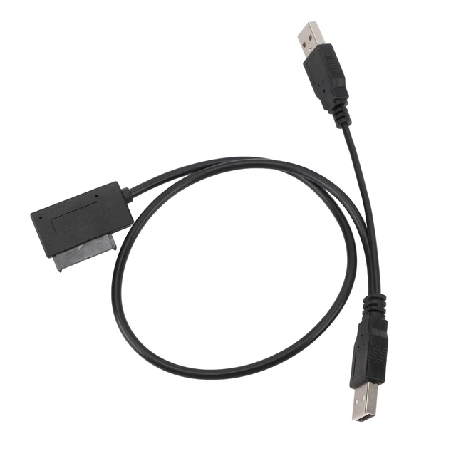 Alt view image 6 of 7 - Gugxiom USB 3.0 to 7+6 13 Pin Slimline SATA Adapter Cable, USB 2.0 to SATA Cable, Hot, for Laptop CD DVD ROM Optical Drive