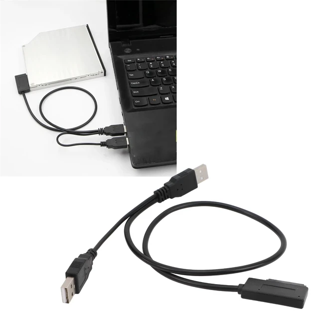 Alt view image 7 of 7 - Gugxiom USB 3.0 to 7+6 13 Pin Slimline SATA Adapter Cable, USB 2.0 to SATA Cable, Hot, for Laptop CD DVD ROM Optical Drive