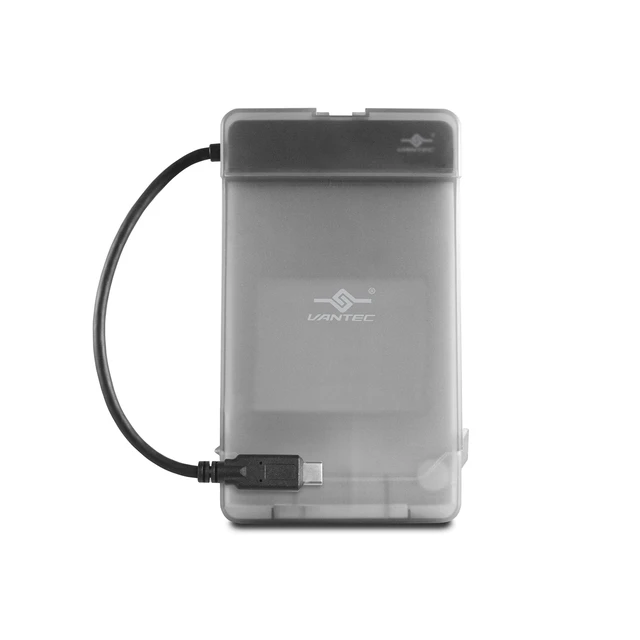 Alt view image 2 of 7 - Vantec USB 3.1 Gen 2 Type-C 2.5" SATA SSD/HDD Storage Adapter (CB-STC31-2PB) , black