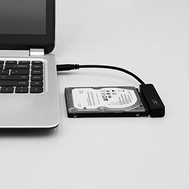 Alt view image 6 of 7 - Vantec USB 3.1 Gen 2 Type-C 2.5" SATA SSD/HDD Storage Adapter (CB-STC31-2PB) , black
