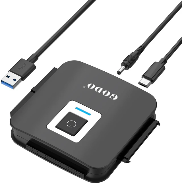 Main image of GODO SATA/IDE to USB 3.0 Adapter,IDE Hard Drive Adapter Kit, Cable Converter for 2.5/3.5 inch and SATA HDD/SSD,5.25 CD-ROM/DVD-ROM,Include 12V/2A Power