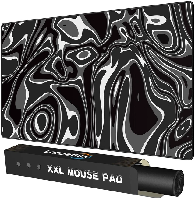 Main image of Lanzethix XXL Gaming Mouse Pad, Large Desk Mat 35.4 × 15.7 Inches | Premium Rubber Base & Low-Friction Smooth Cloth Surface, Splash Resistant, Stitched Edges, Ideal for Gaming, Work & Daily Use