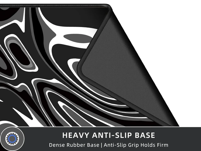 Alt view image 2 of 7 - Lanzethix XXL Gaming Mouse Pad, Large Desk Mat 35.4 × 15.7 Inches | Premium Rubber Base & Low-Friction Smooth Cloth Surface, Splash Resistant, Stitched Edges, Ideal for Gaming, Work & Daily Use