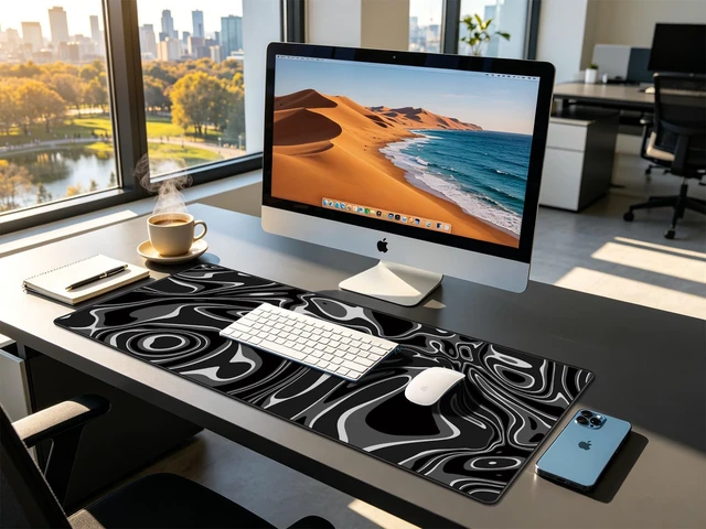 Alt view image 7 of 7 - Lanzethix XXL Gaming Mouse Pad, Large Desk Mat 35.4 × 15.7 Inches | Premium Rubber Base & Low-Friction Smooth Cloth Surface, Splash Resistant, Stitched Edges, Ideal for Gaming, Work & Daily Use