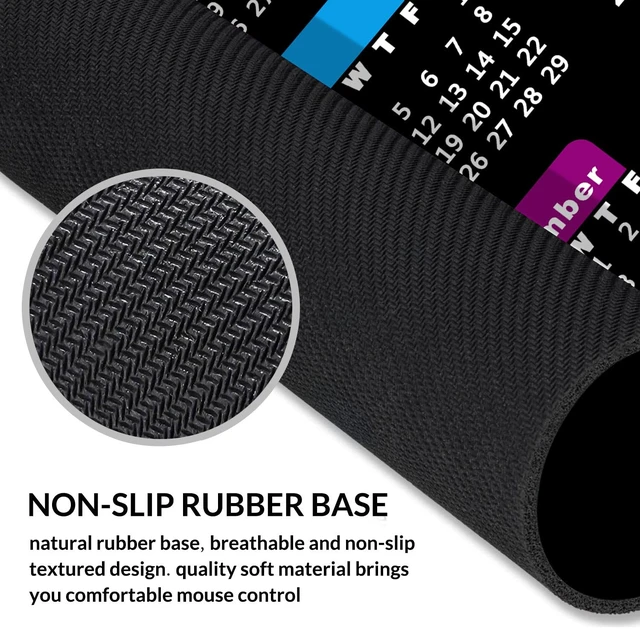 Alt view image 7 of 7 - Large Gaming Mouse Pad 2027-2028 2 Year Calendar with Holidays Modern Black Business Mousepad for Desktop Work, Game, Office(31.5 x 11.8 Inch)