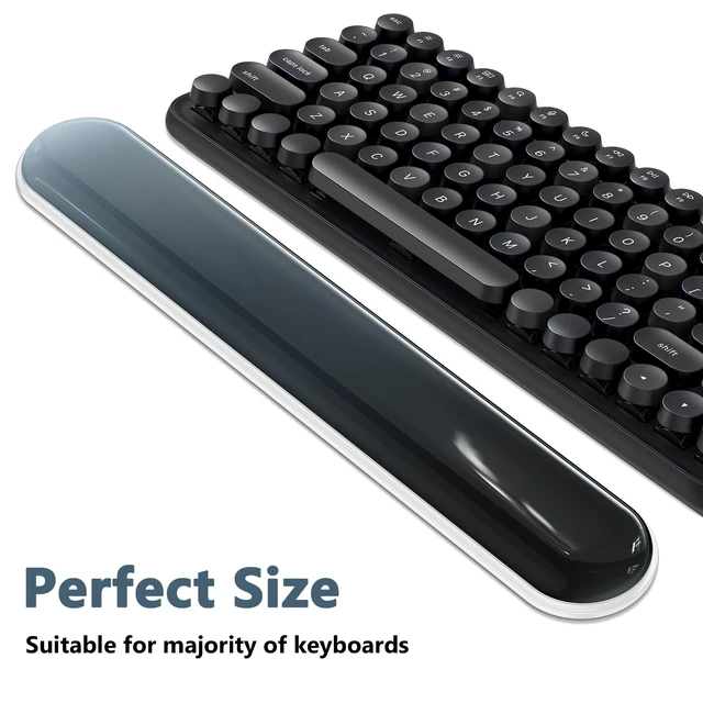 Alt view image 6 of 7 - AKIT Ergonomic Mouse Pad with Wrist Rest&Keyboard Wrist Rest Set,Gel,Black | Wrist Support for Computer Keyboard, Non-Slip PU Base, Pain Relief, Typing Comfort, Mousepad for Gaming, Office, Home