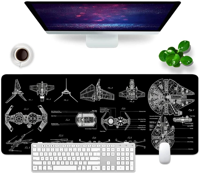 Main image of Black Gaming Mouse Pad Large Mouse Pad XL Desk Mat 31.5x11.8x0.12 inch Large Desk Pad Design Keyboard Pad (Design -5)