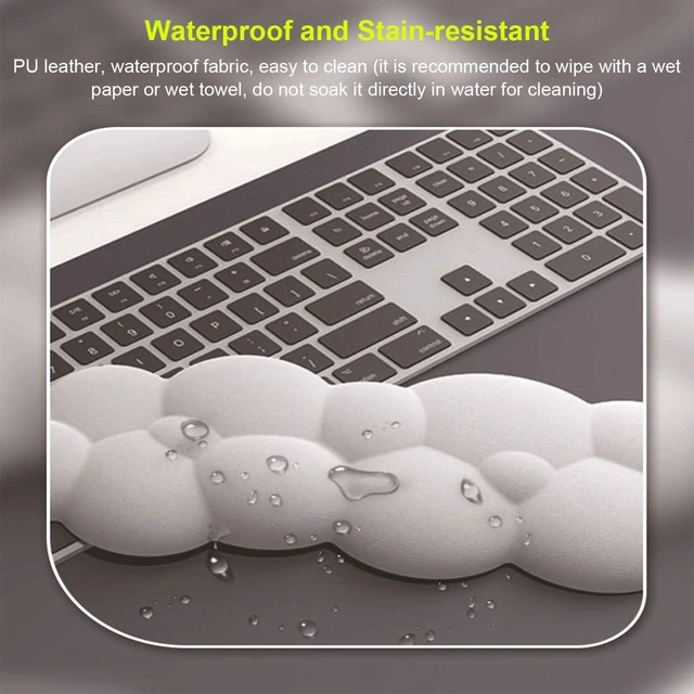 Alt view image 7 of 7 - Cloud Keyboard Wrist Rest and Mouse Pad with Wrist Rest with Coaster Set Ergonomic Cute Hand Rest Support Soft Memory Foam Non-Slip Kawaii Cushion Desk Mat for Home Office/Computer/Laptop Pain Relief