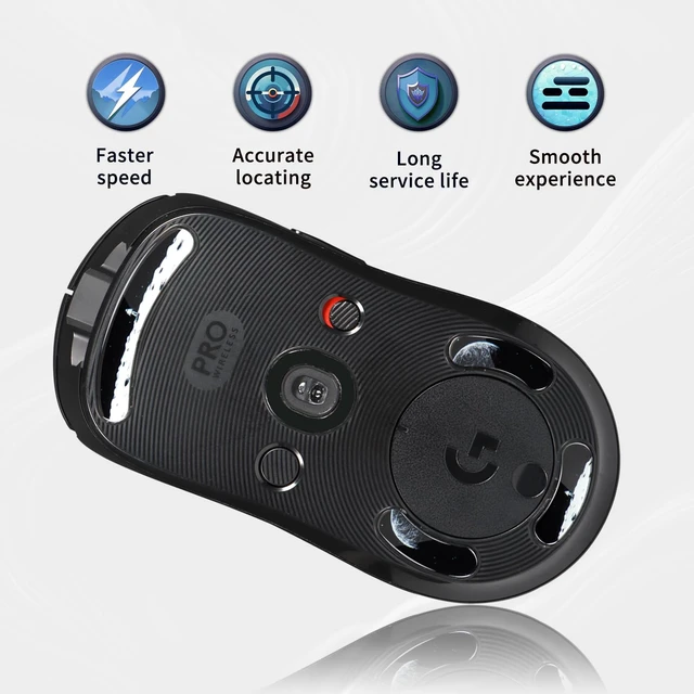 Alt view image 4 of 6 - immoenuc Glass Mouse Skates for Logitech G PRO Wireless & G PRO 2 Lightspeed, Tempered Glass Mouse Feet Pads with 2.5D Curved Design, Smooth Durable Gaming Mouse Accessories