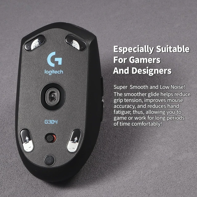 Alt view image 4 of 6 - immoenuc Glass Mouse Skates for Logitech G305/304 Mouse Feet Pads Smooth Durable Game Mice Accessories (Earth Pattern)
