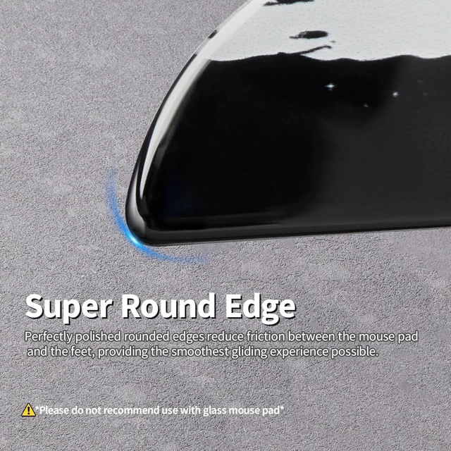 Alt view image 5 of 6 - immoenuc Glass Mouse Skates for Razer Viper V3 Pro Mouse Feet Pads Smooth Durable Slim 2.5D Curved Edge Game Mouse Accessories Compatible with Viper V3 Pro SE (Earth Pattern)