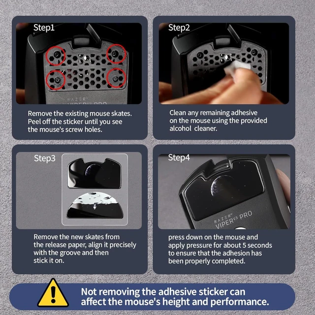 Alt view image 6 of 6 - immoenuc Glass Mouse Skates for Razer Viper V3 Pro Mouse Feet Pads Smooth Durable Slim 2.5D Curved Edge Game Mouse Accessories Compatible with Viper V3 Pro SE (Earth Pattern)