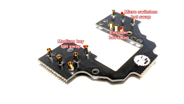 Alt view image 4 of 7 - Hokeyio Hot-Swap Micro Switch PCB Kit for Logitech G Pro X Superlight 2 (GPX2SE &GPX2C & GPX2DEX & GPX2) Mice ENIG Gold Pads, 6-Claw Clamps | Fix Double-Click & Customize Clicks