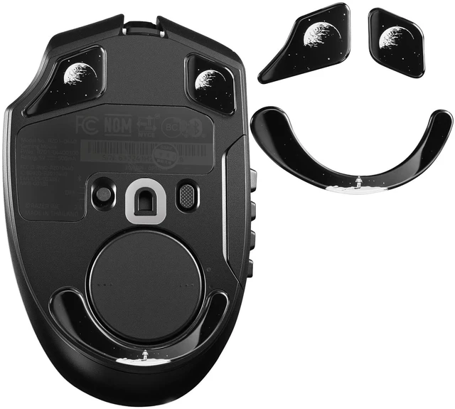 Main image of immoenuc Glass Mouse Skates for Razer Naga V2 Pro Wireless Gaming Mouse Feet Pads Smooth Durable Game Mice Accessories Slimmer Toughened Glass Fabrication (Earth Pattern)