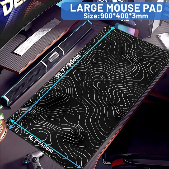 Alt view image 2 of 7 - Gaming Mouse Pad Large Mousepad 35.7x15.7in Desk Mat Keyboard Computer Pad | Extended xxl Large Gaming Mouse Pad Thick 3mmGaming Desk Pad Mat NonSlip Rubber Base,Waterproof Computer Mice Mat Protector