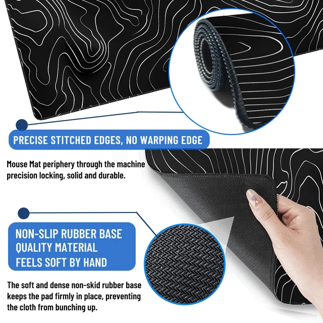 Alt view image 5 of 7 - Gaming Mouse Pad Large Mousepad 35.7x15.7in Desk Mat Keyboard Computer Pad | Extended xxl Large Gaming Mouse Pad Thick 3mmGaming Desk Pad Mat NonSlip Rubber Base,Waterproof Computer Mice Mat Protector