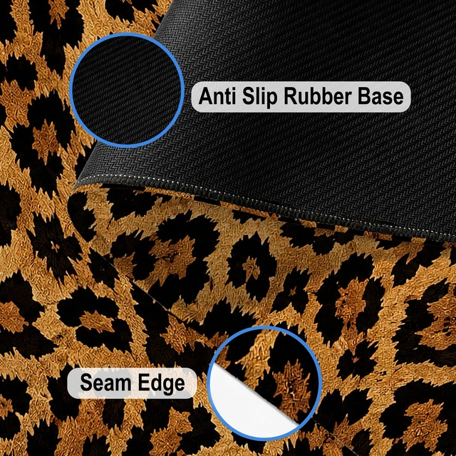 Alt view image 4 of 7 - PLSOZRYL Gaming Mouse Pad Leopard 35.4x15.7In Desk Mat Office Decor | with Stitched Edges Non-Slip Rubber Base Mousepad Desktop Computer Mat
