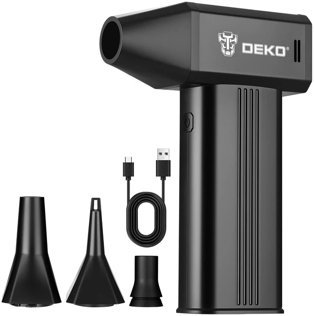 Main image of Compressed Air Duster, 130000RPM High-Speed Electric Air Duster with 220G Wind Pressure, 4-Speed Adjustable, Dust Blower for PC Cleaning Kit, Computer Keyboard, Black