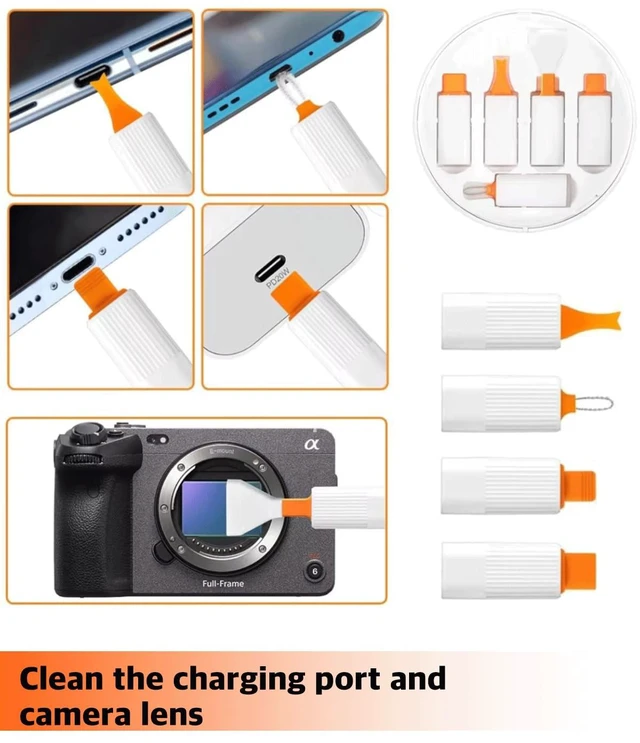 Alt view image 5 of 6 - DXTTOOP 25-in-1 Electronics Cleaning Kit - Headphone Earbud Cleaner with Keycap Puller,Magnetic Charger Organizer & Phone Stand for Laptops,VR Headsets,Cameras & Small Gadgets