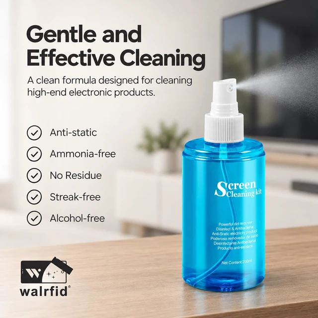 Alt view image 5 of 7 - walrfid 2 Pcs Car Screen Cleaner Spray and Wipe, Touchscreen Cleaning Kit | for CD Disc, TV Computer Laptop Electronic Cell Phone iPad iPhone MacBook Pro Tablet Monitor LCD LED Flat Screens