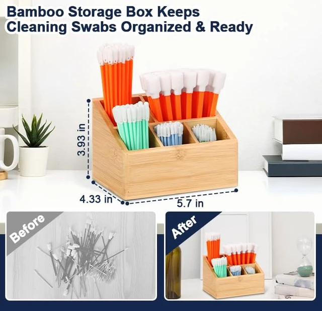 Alt view image 4 of 7 - 250 Pcs Foam Cleaning Swab Kit 5 Types Lint-Free Foam Swab Sticks with Storage Box Micro Cleaning Sponge Tip Swabs for Electronics Printer Cameras Optical Lenses Equipment Gun Automotive Detailing