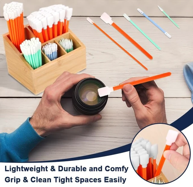 Alt view image 6 of 7 - 250 Pcs Foam Cleaning Swab Kit 5 Types Lint-Free Foam Swab Sticks with Storage Box Micro Cleaning Sponge Tip Swabs for Electronics Printer Cameras Optical Lenses Equipment Gun Automotive Detailing